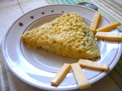 Тыквенный омлет с сыром